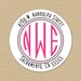 Dotted Circle Monogram Custom Address Labels or Stickers