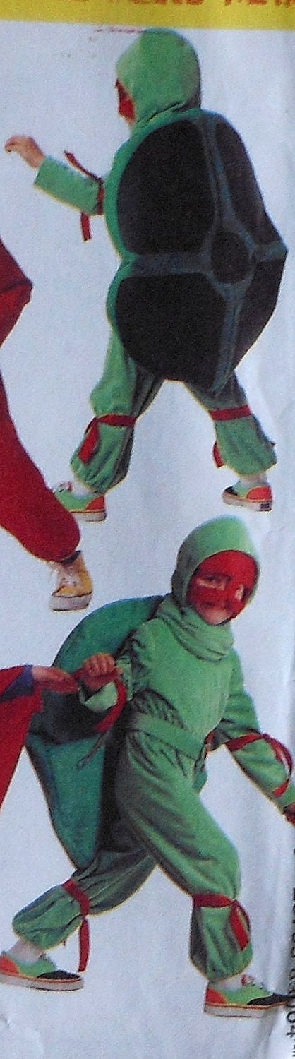 Ninja Turtle Costume Sewing Pattern UNCUT Child Sizes 7-8 McCalls 8306