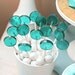 Mermaid Birthday Aqua Lollipops - 12 Bubble Gum flavor favors for mermaid party