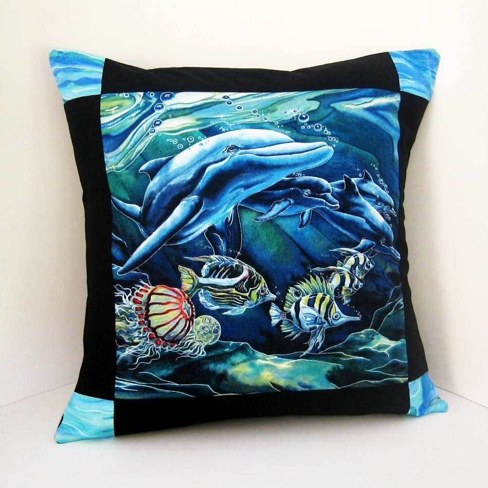 Pillow Cover WILD OCEAN 14 x 14 Patchwork