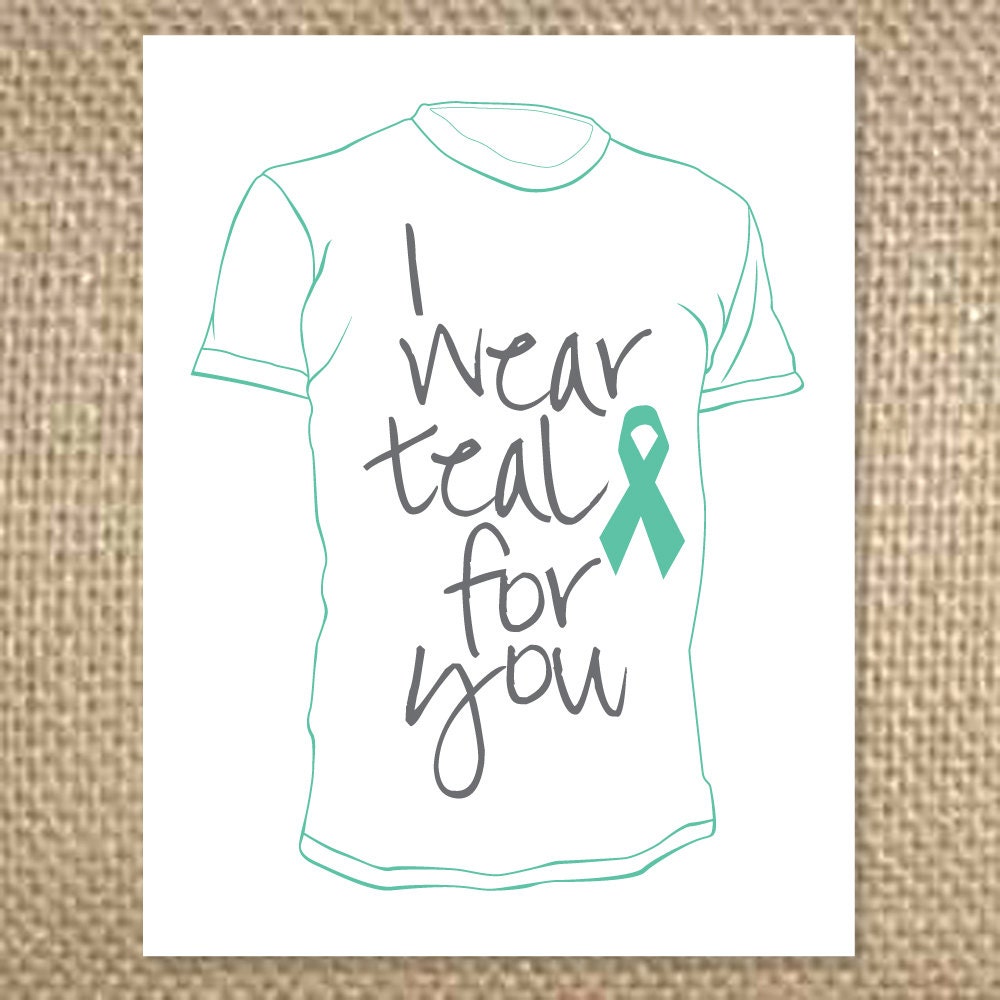I Wear Teal For You Greeting Card