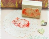 Rabbit Stamp. Bunny Rubber Stamp. Craft Stamp (C109)
