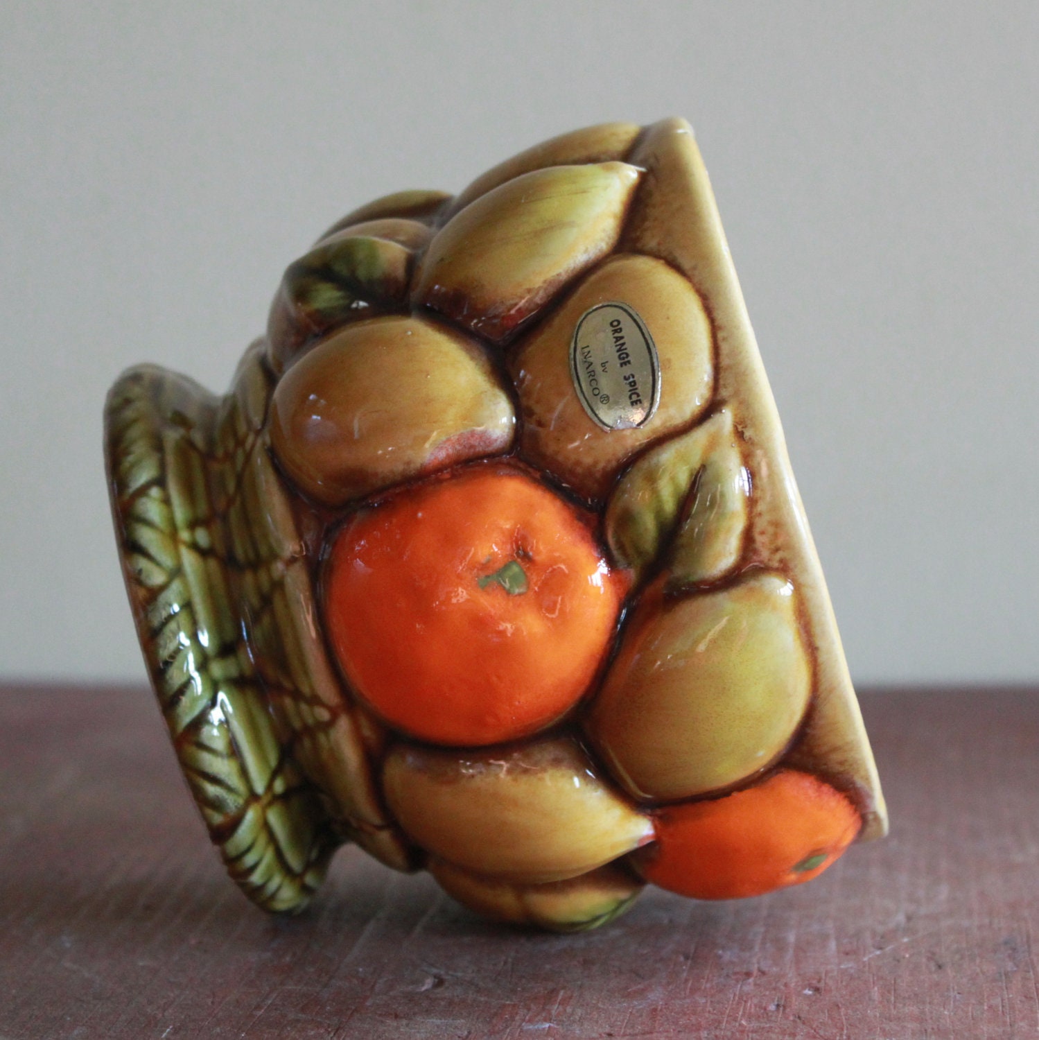 Vintage Mustard Yellow Ceramic Planter - Made in Japan by Inarco 1960