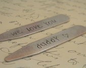mens personalized collar stays groomsmen dad fathers day man gift