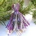 Purple Amethyst and Silver Beaded Tassel Christmas Ornament Gift Topper Decoration