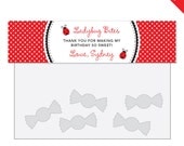 Ladybug party - Personalized DIY printable treat bag label
