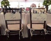 Wedding Signs, Mr. Right & Mrs. Always Right Wedding Chair Signs Seen on the Wedding Chicks, 6 X 12 inches, Rustic 1-sided. Photo Props.
