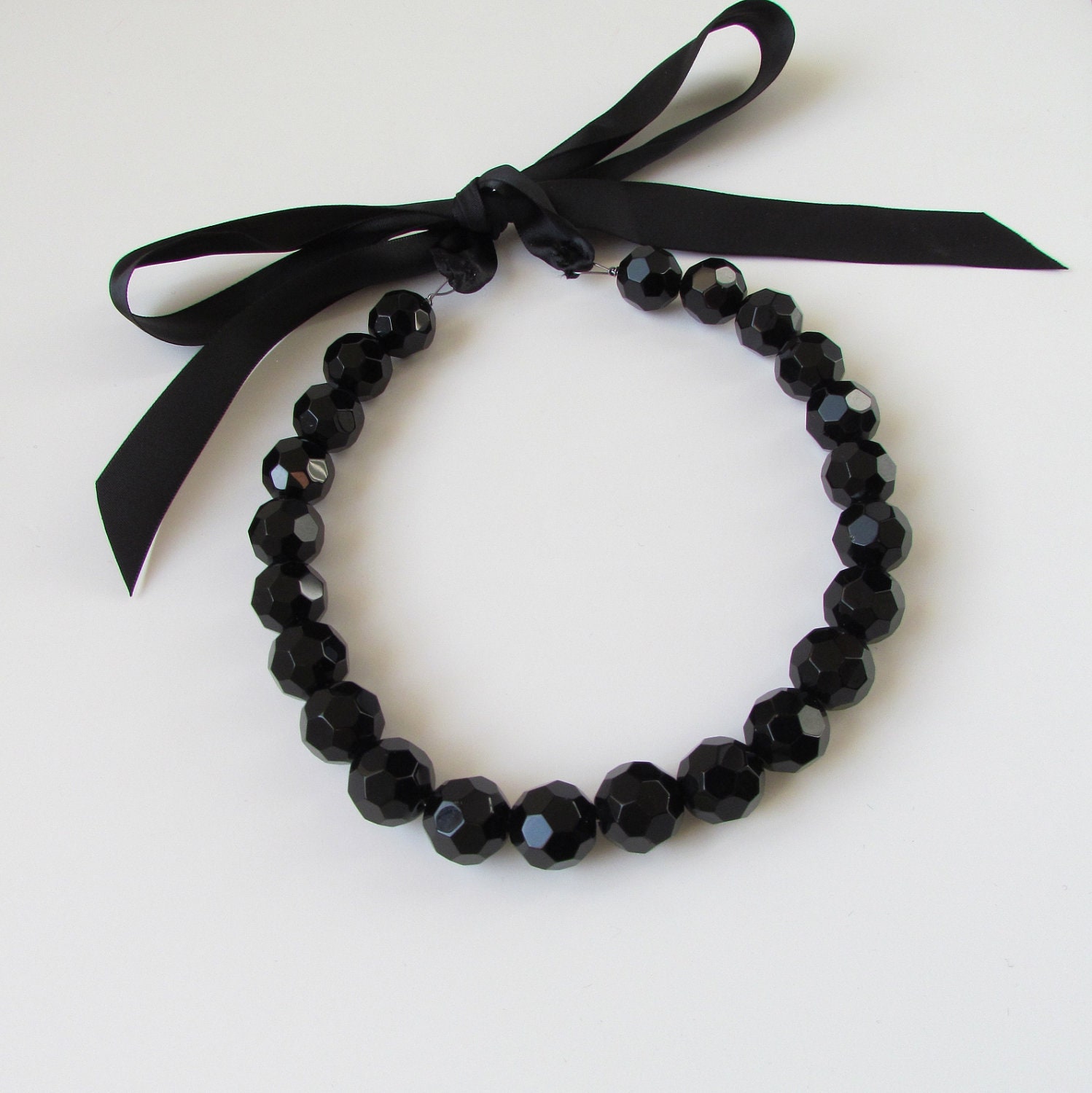Beaded Ribbon Necklace