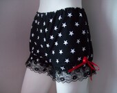Stars Burlesque Mini Bloomers / Shorts / Frilly Knickers