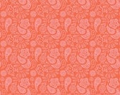 Organic Cotton Fabric-monaluna -Raaga- PAISLEY PEACOCK  - low shipping