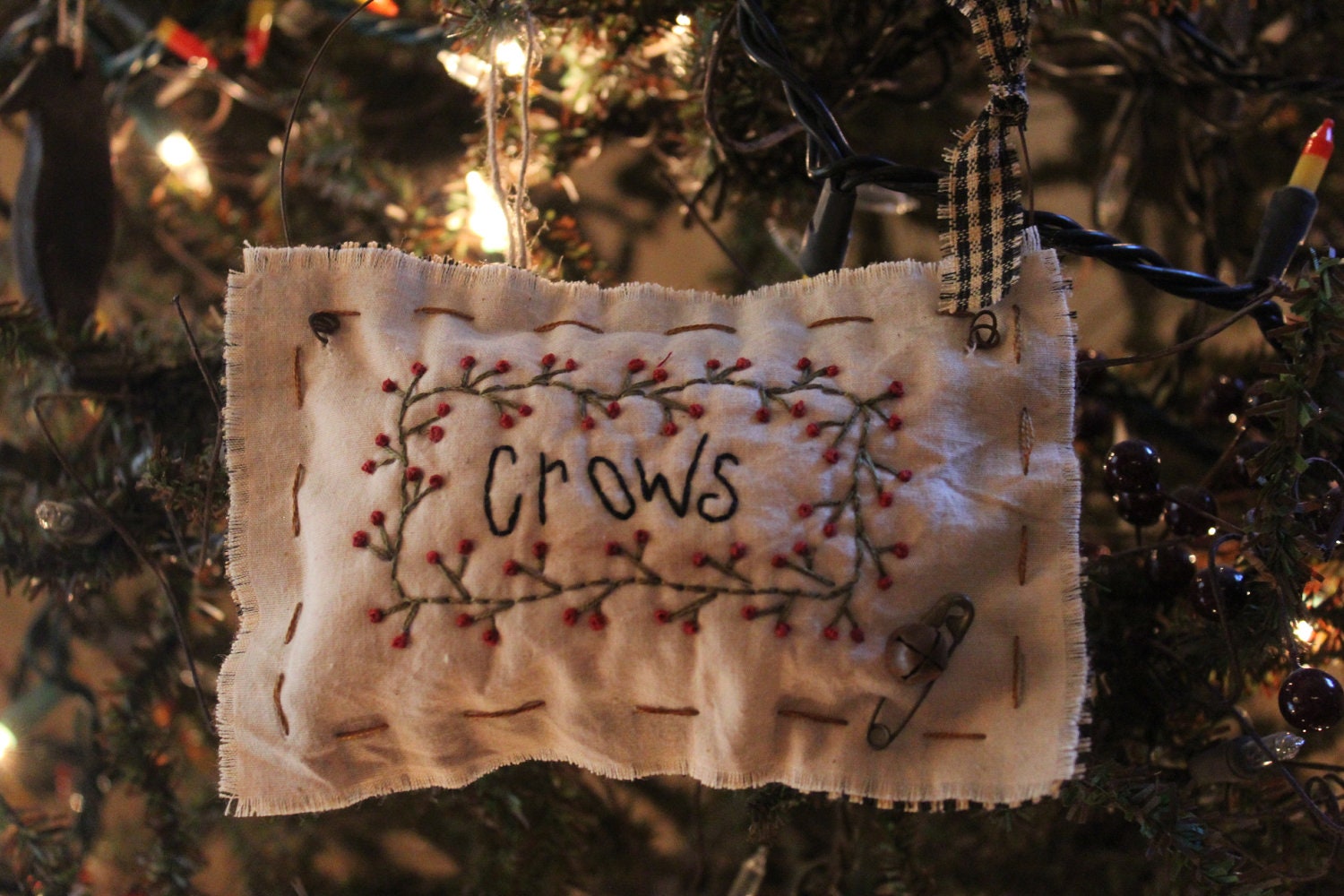 PrimitiveCrows Pillow Hanger Handmade Ornament
