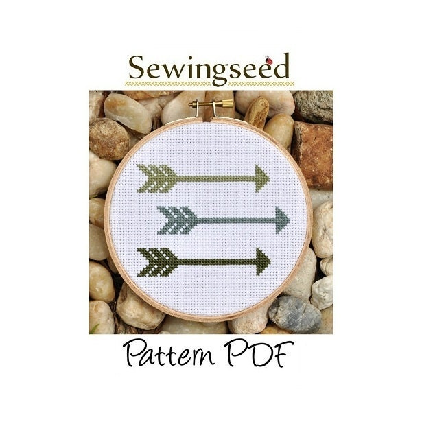 Arrows Cross Stitch Pattern, INSTANT DOWNLOAD