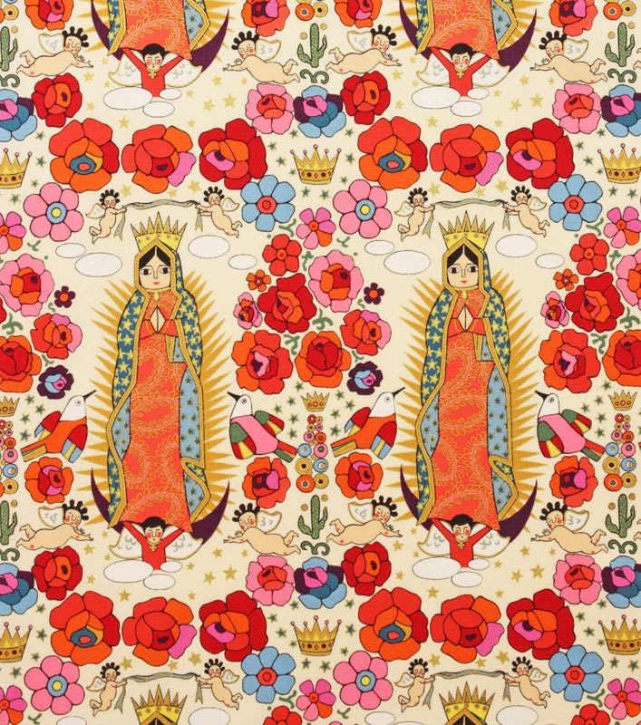 Folklorico by Alexander Henry - La Virgencita Sheeting Natural 7589C