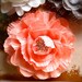 Assorted large chiffon lace clips. Summer accessory. Weddings, bridesmaid or Flower Girls. Peach, ivory or gray.