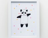 Limited Edition Panda Hug A5 Print