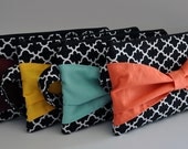Bridesmaid Gift Set of 6 Trellis Quatrafoil Bow Clutch Choose your colors Bridesmaids Gifts Preppy