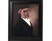 SALE - Portrait of Brutus  -  Framed Print 14.4" X 17.4"