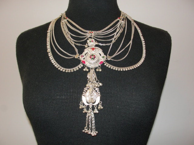 La Maharani Sterling Silver and Enamel Necklace