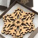 Red Oak Rustic Wood Snowflake Ornament - Holiday Decor 2012 . Timber Green Woods