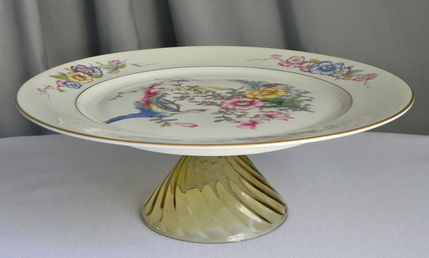 Vintage Cake Stand Cupcake Stand Vintage Wedding Decor. Bird Of Paradise By E. Isabella Designs. As Featured In Martha Stewart Weddings