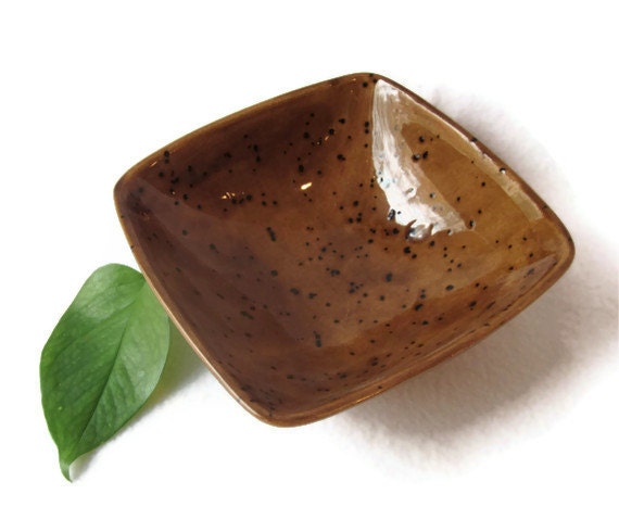 Small Square Candy Dish in Chocolate Brown