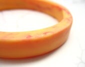 Yellow and red resin bangle bracelet jewelry , petite hands jewelery , small kids jewellery , opaque child bangle
