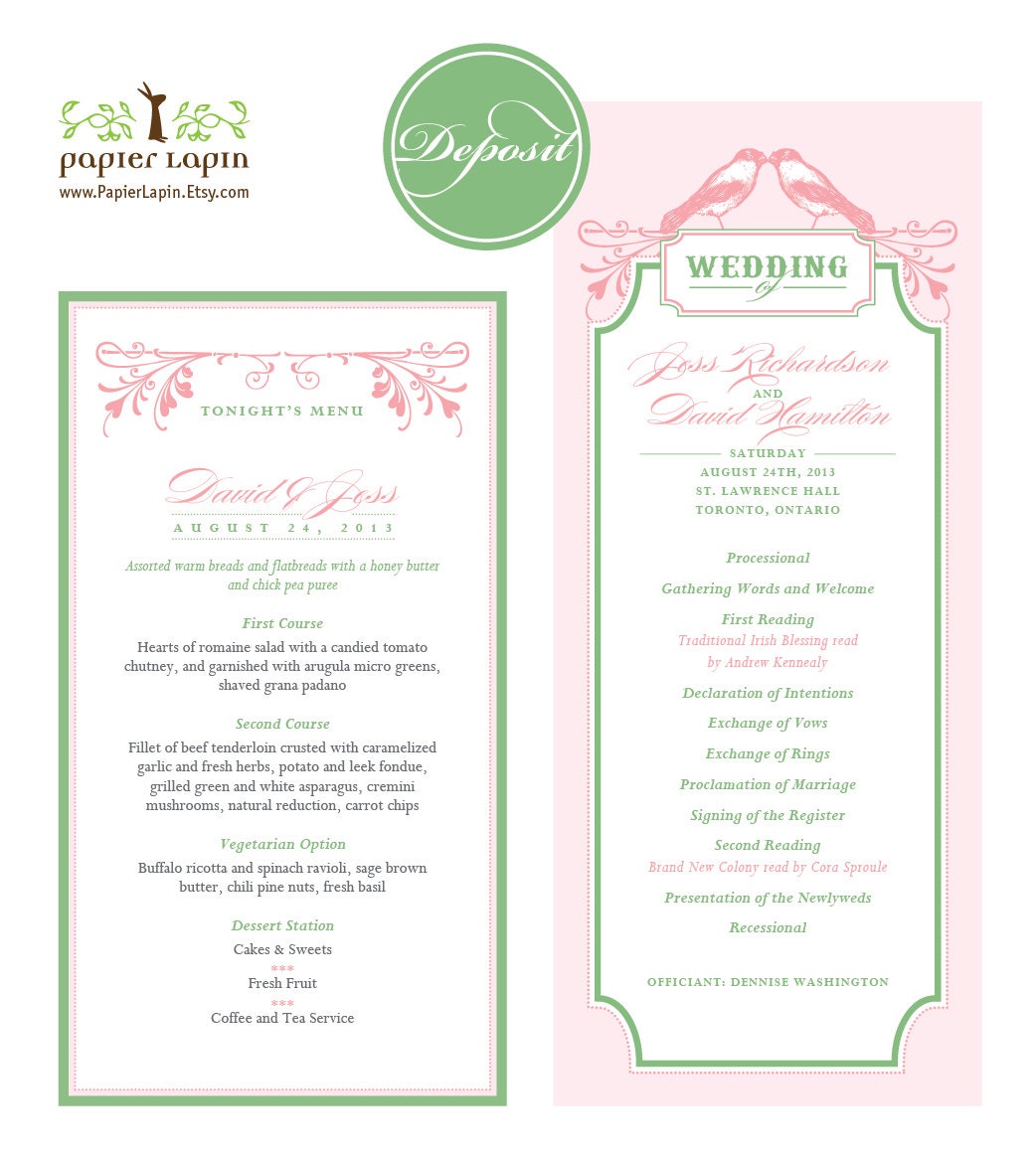 Elegant PROGRAM, pink and green, classy elegant, high fashion, European flair // DEPOSIT