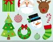 Simply Christmas Cute Christmas Digital Clipart for Invitations, Card Design, Scrapbooking, and Web Design Il_170x135