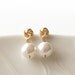 Vintage Pearl Earrings, Bridal Jewelry, Pearl Post Earrings
