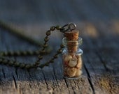 Sea in the bottle necklace - vial pendant - free shipping