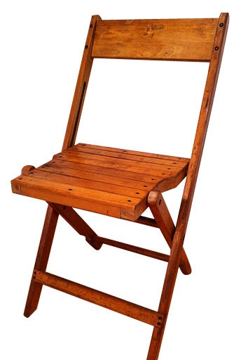 Vintage Wooden Folding Chairs in oak or maple-300 available