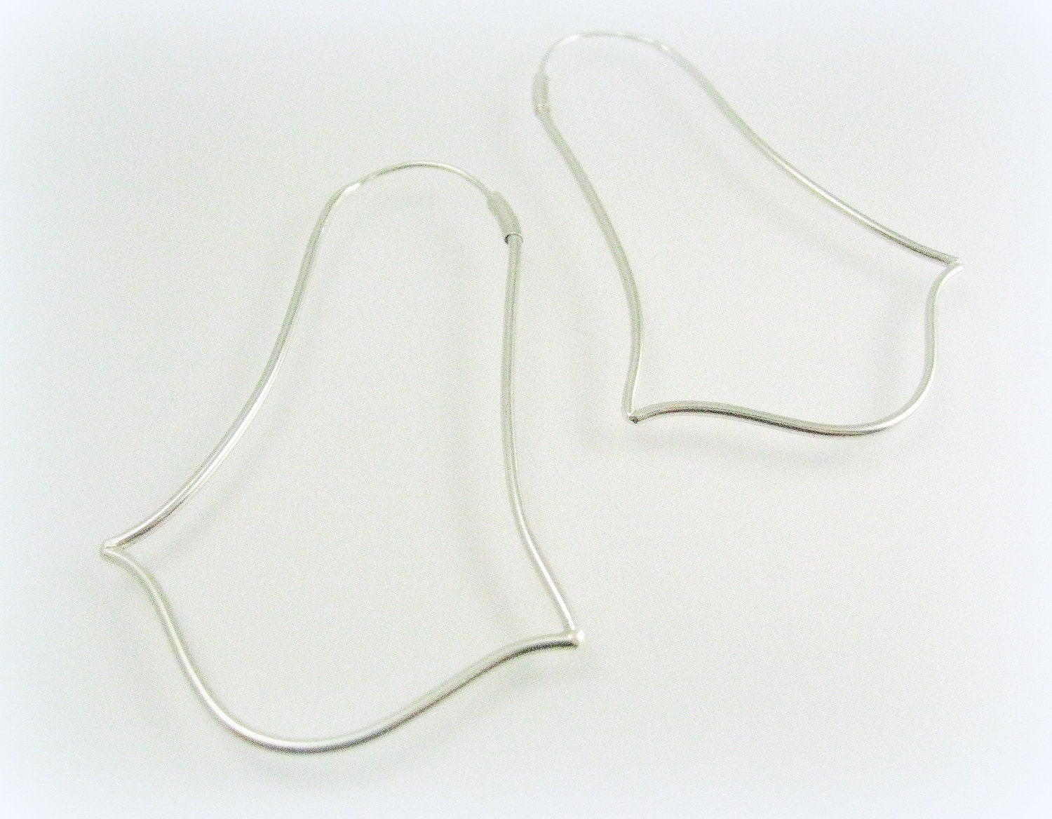 Graceful elegant hoops sterling silver