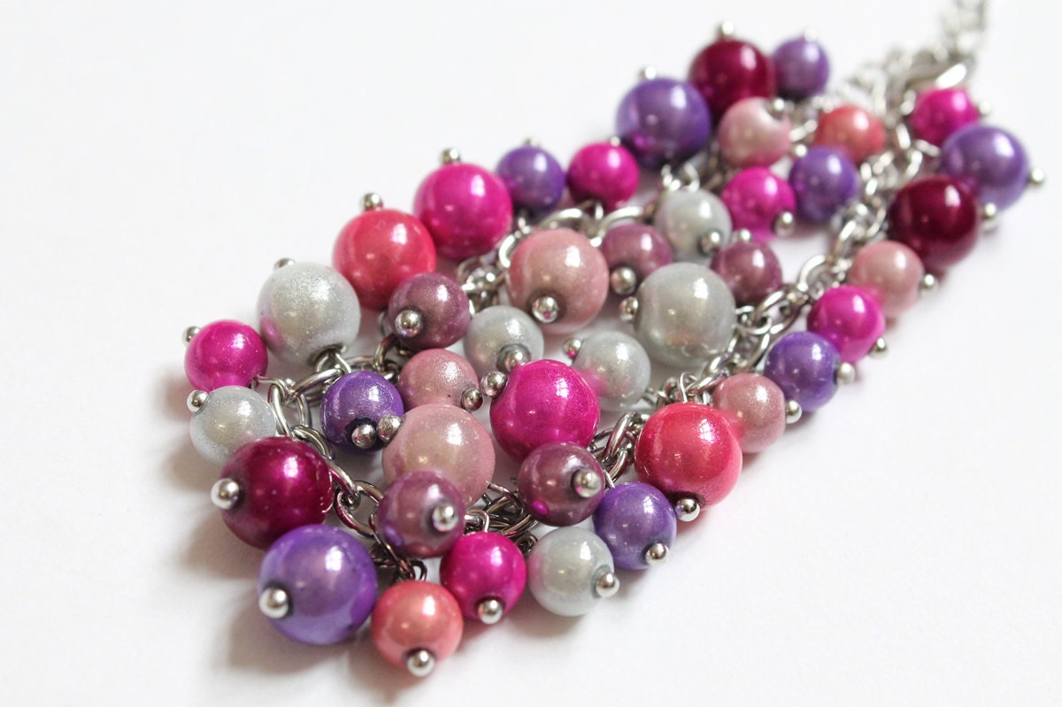 Pink Purple Bubble Bracelet