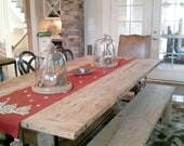 Trestle Dining Table and Bench