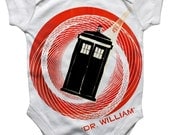 Personalized Doctor Who Onesie - Vertigo Who - Sci Fi bodysuit for your baby
