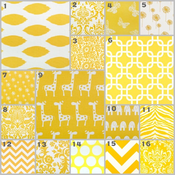 Modern Yellow (Modern Custom Crib Set)