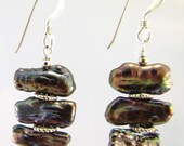 Horizontally Fixed Iridescent Earrings (Kata)