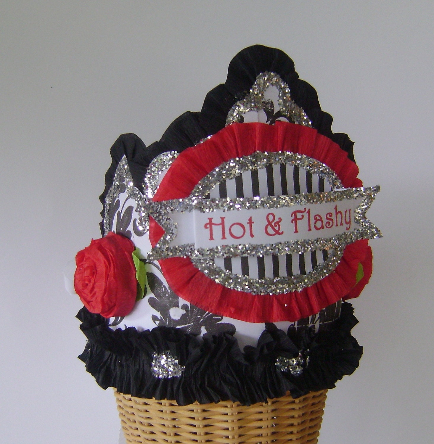 Birthday Party Crown/Hat- Adult Birthday - Hot and Flashy or customize Il_570xn