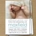 Boy/Girl Printable Baptism, Blessing Invitation/Announcement (Tanner baptism, blessing, christening invitation)