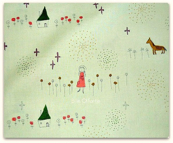 Kei Megumi Sakakibara Green Umatoie Fat Quarter  LAST