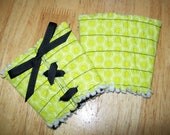 Lime Green Dots & Black Eco Friendly Reusable Hot/Cold Java Cafe Cozy