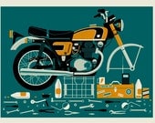 Broken Motorcycle Screen Print Variant