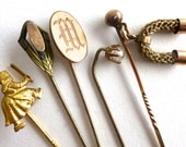 SALE 5pc Antique Stick Pins Victorian