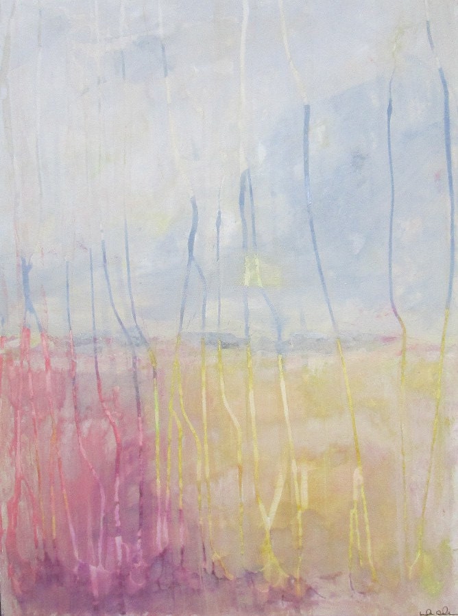 Abstract Original Painting -Sunshine and Vine 36 x 48