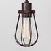 Oval Wire Bulb Cage Pendant Light Trouble Lamp Vintage Industrial Rustic Modern // Vintage Style Cloth Covered Twisted Cord & Bakelite Plug