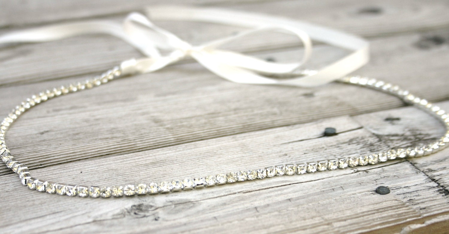 Bridal Rhinestone Head peice - Wedding Crystal Headband - Wedding Tiara - Bridal Hair Piece