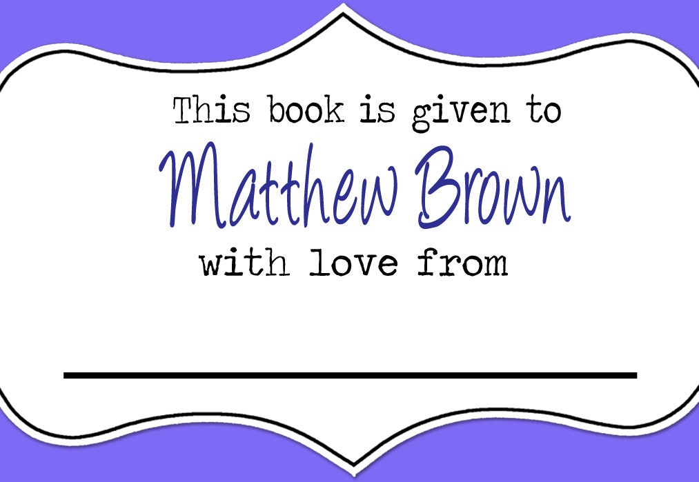 Bookplate Stickers - set of 25
