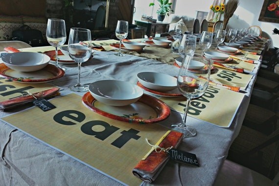 Printable Disposable Placemats / Instant Download Party Graphics DIY Printable Placemats Il_570xn