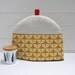 Hand Screen Printed Owl Tea Cosy in Yellow