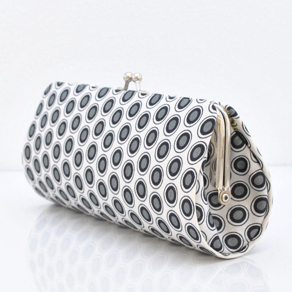 Oval Elements in Cookies n Cream - Patricia Bravo ..Small Clutch Purse